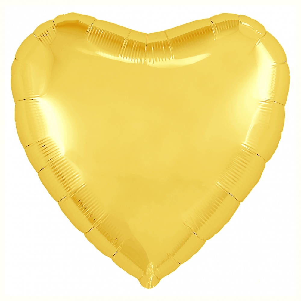 Фольгированное Сердце, Желтый (46 см)